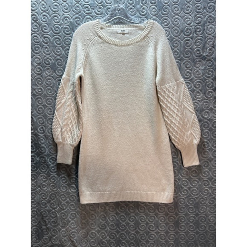 BB Dakota‎ Steve Madden Cream Cable Knit Sweater Dress Women's Size M